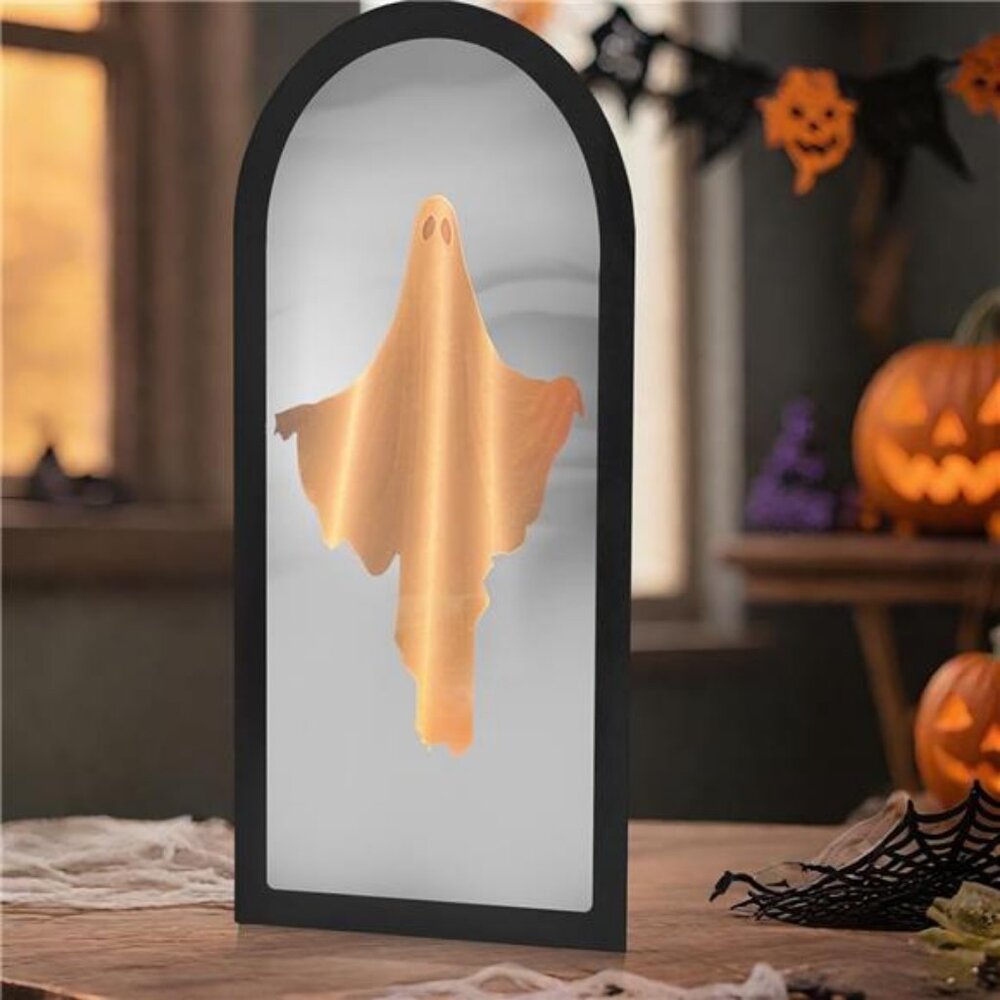 2025 Halloween Hologram Ghost Mirror - Spooky LED Indoor Decor, Scary Party